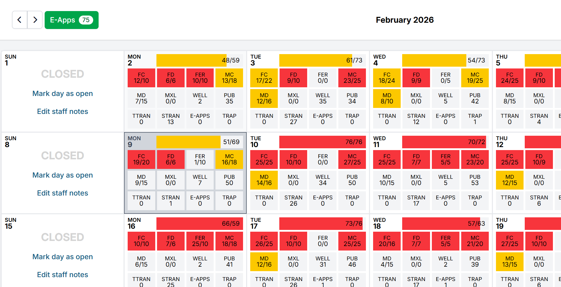 Clinic HQ Scheduling feature screenshot